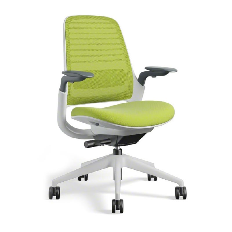 Steelcase Series1 シーガルフレーム 可動アーム・ランバーサポート付き 435A00SA 3Dマイクロニット スチールケース シリーズワンの画像