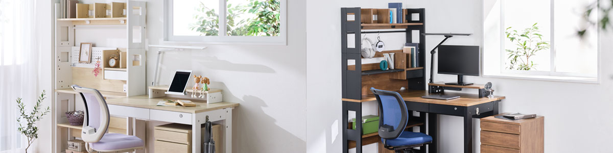 くろがね工作所 くみかえ型学習机 THE DESK CD ハイタイプ ホワイト