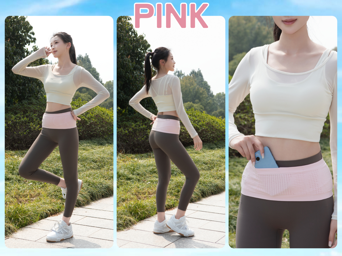 ランニングポーチ PINKカラー着用イメージ