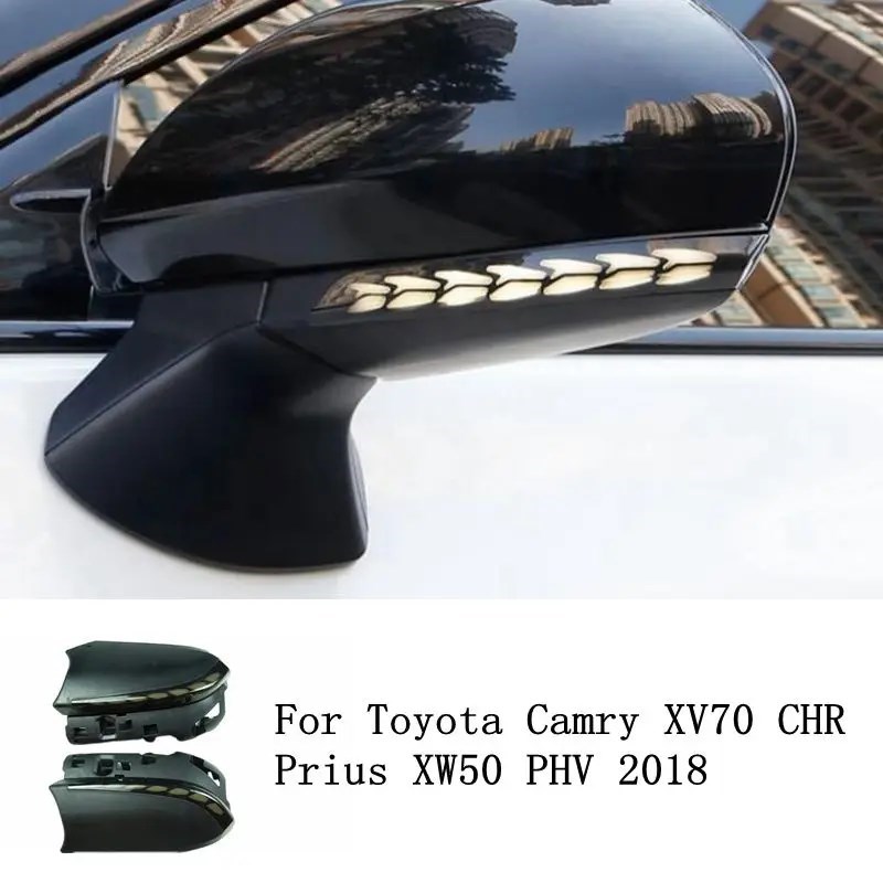日本製造 トヨタ用LEDミラーライト LEDダイナミックウィンカー シーケンシャルボンドラッシュライトxv70 CH-R chr prius xw50 phv 2018 2019 2020