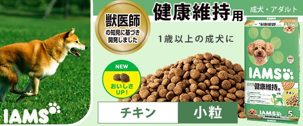 アイムス ドッグフード 成犬用 チキン 小粒 5kg アイムス Iams ドライフード 1歳以上の成犬用 アダルト ペットフード ドックフード ペッツビレッジクロスpaypayモール 通販 Paypayモール