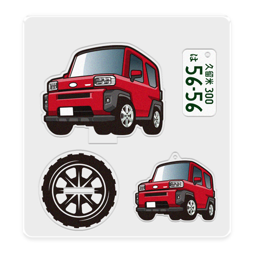 ダイハツ タフト LA900S LA910S キーホルダー ポップアップスタンド