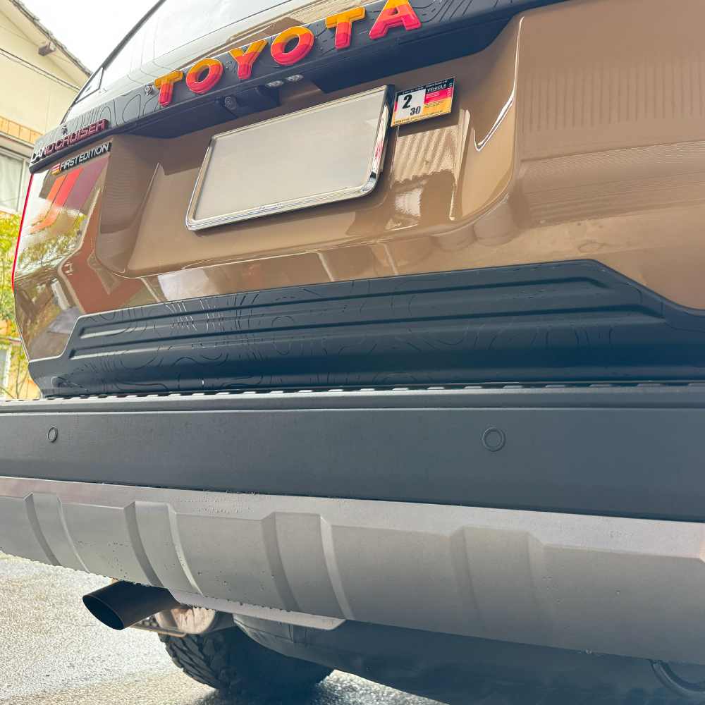 値下！ランクル250 VX グリル モール バックドアガーニッシュ　3点セット CAMEL様用ランクル250 ZX バックドアガーニッシュ フロント
