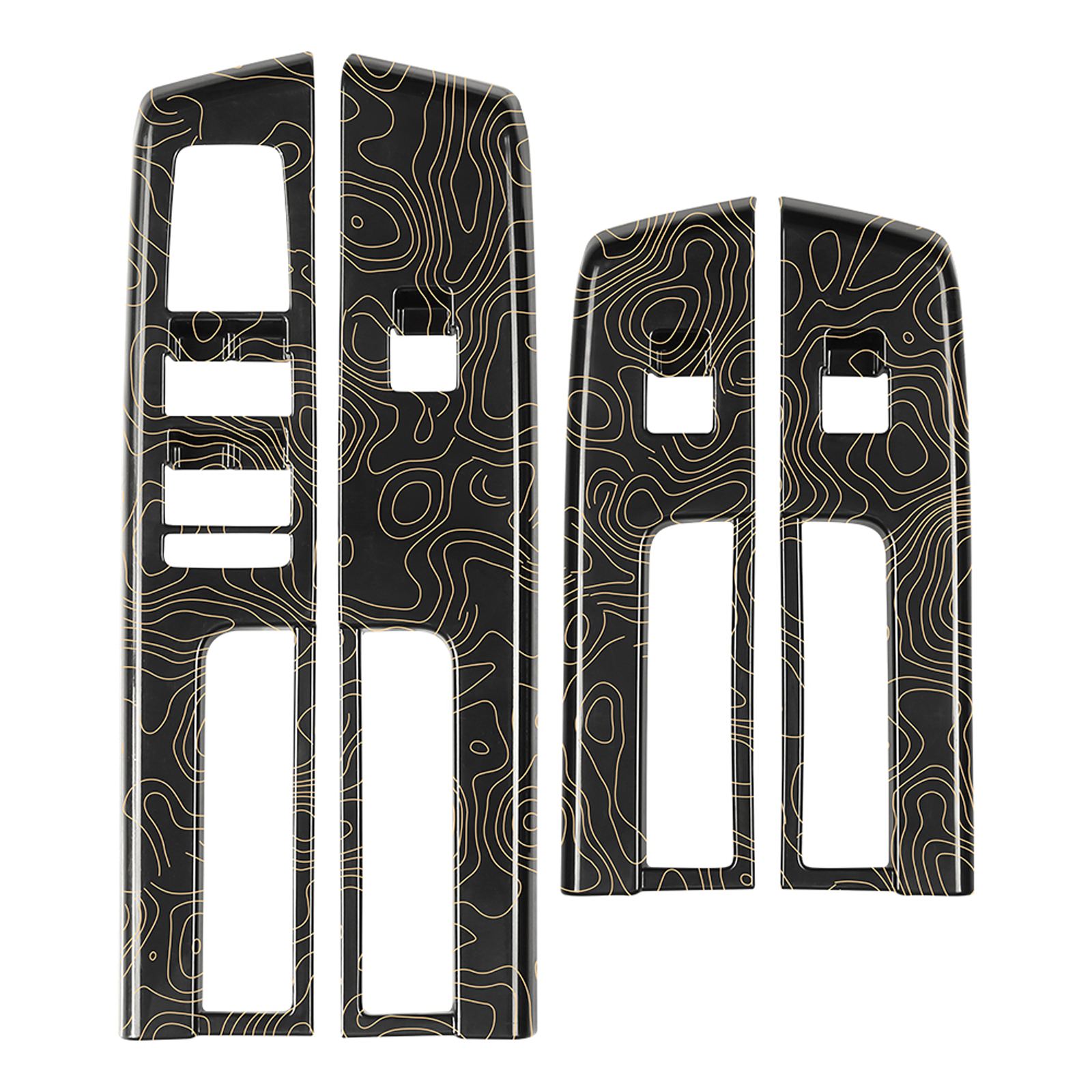 三菱 トライトン LC2T パワーウィンドウスイッチ パネル バールウッド調 トポグラフィー柄 インテリアパネル カバー ガーニッシュ |  | 02