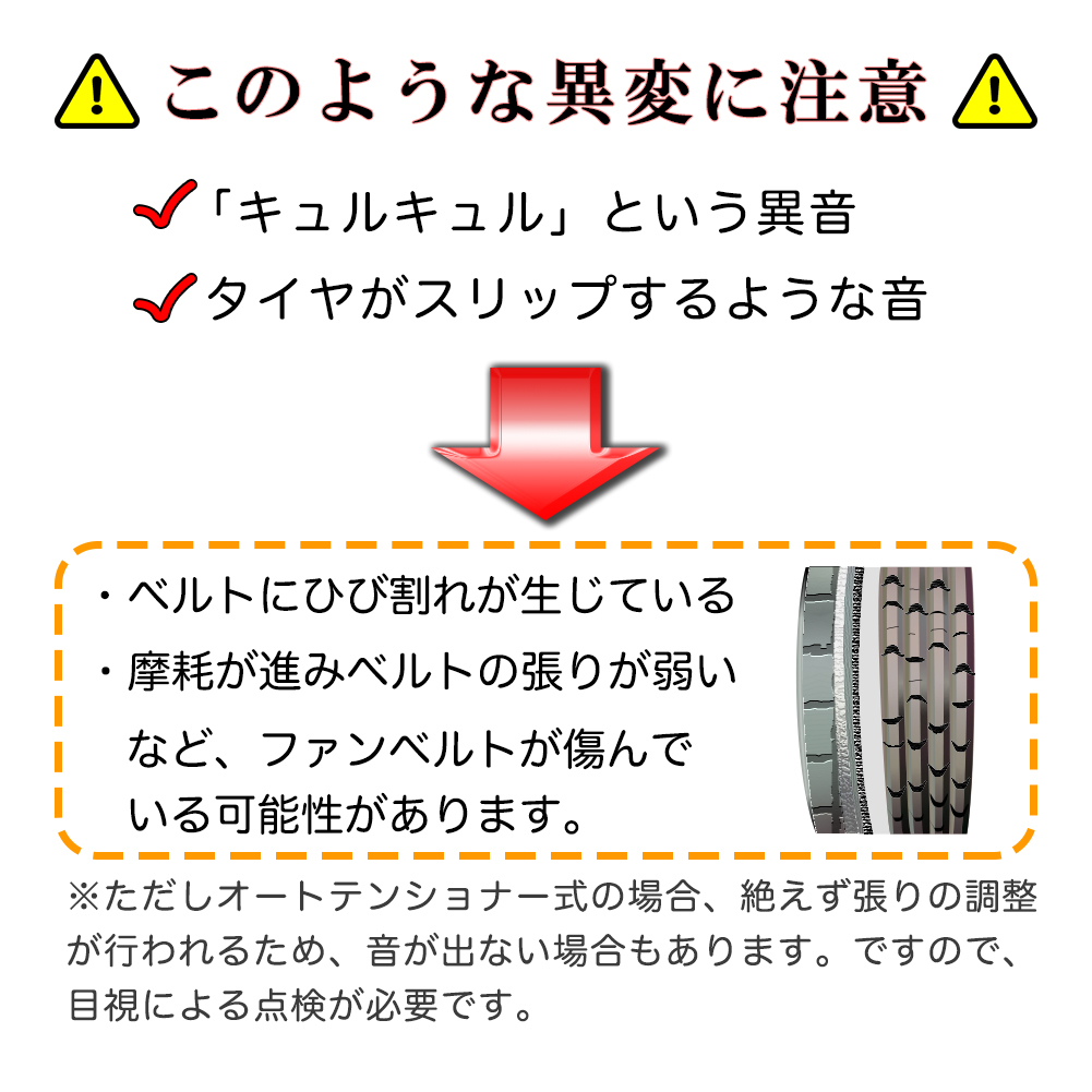 コンドル 用 ファンベルトセット BANDO 2本セット ベルト 鳴き 交換｜kurumano-buhin01｜09