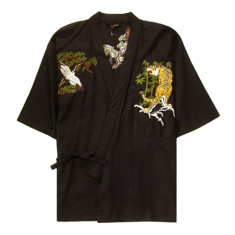 すのチル　服　甚平　小物　すのチル縁日SET  柊様　オーダーページ 和柄 甚平 総刺繍 虎 寅 鶴 メンズ 悪羅悪羅系 オラオラ系 麻混