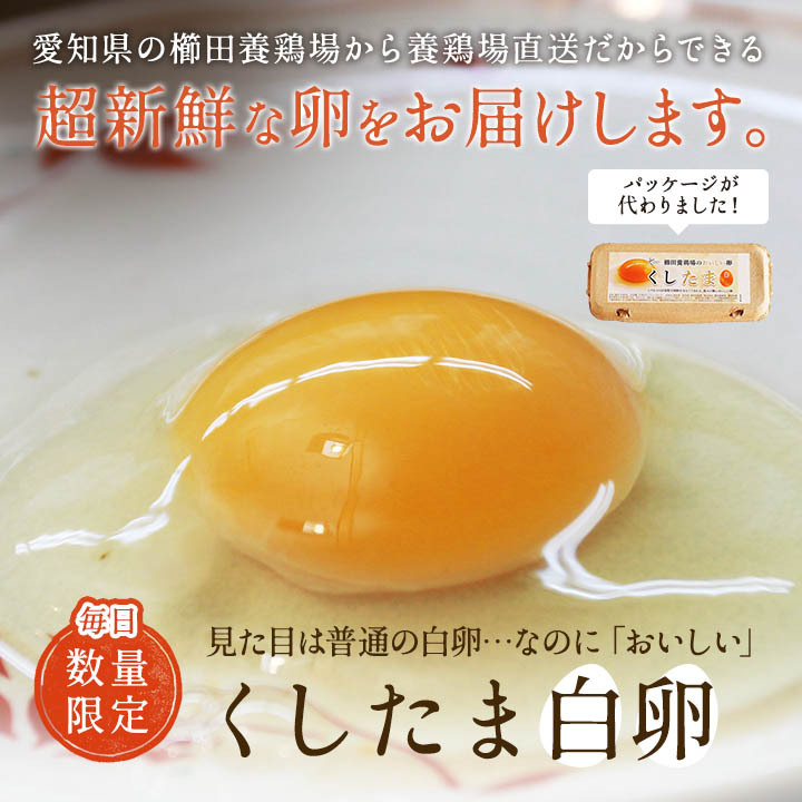 櫛田養鶏場のおいしい白卵 30個入り 27個 白卵でも餌にこだわるとこんなに美味しい 名作 破卵保障3個