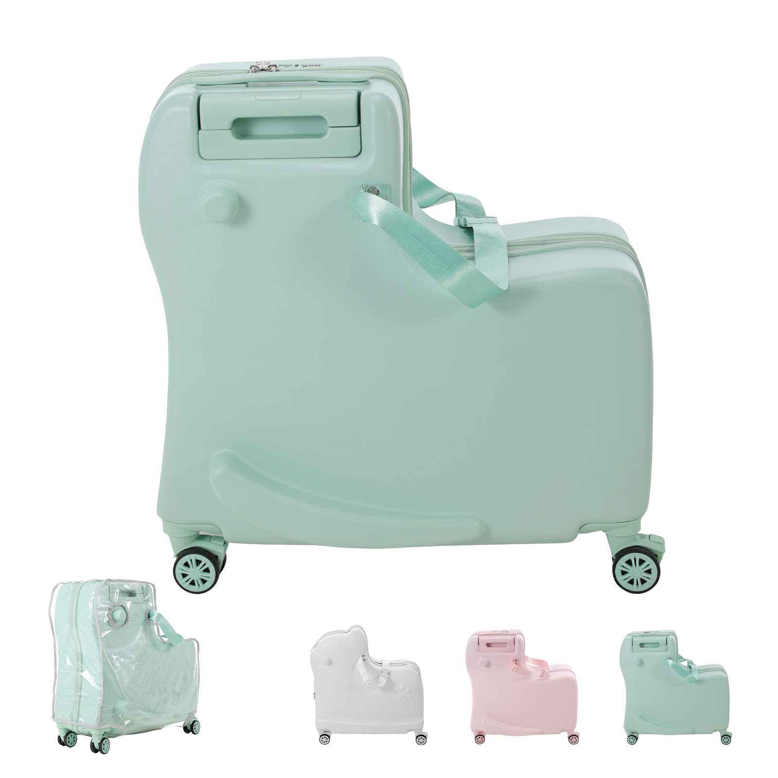 未使用品 子供が乗れるスーツケース 座れるキャリーケース 乗れる スーツケース 子どもが乗れる ストッパー付き キッズ