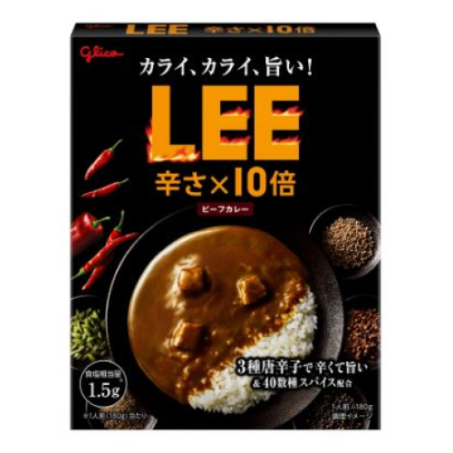 江崎グリコ ビーフカレーLEE 辛さ×10倍 180g×30個 : クスリのアオキ2号