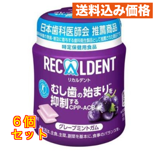 リカルデント グレープミントガム ボトル×18個 : クスリのアオキhappy