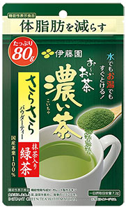機能性表示食品】お〜いお茶 濃い茶 さらさら抹茶入り緑茶 80g×5個 ...