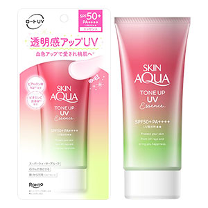 スキンアクア 訳あり 日やけ止め トーンアップUVエッセンスh ローズ