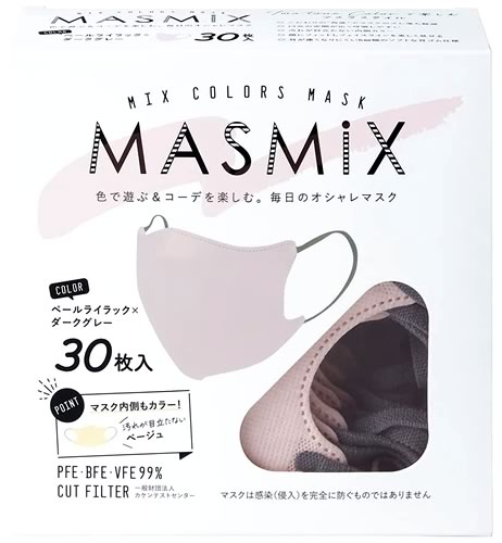 川本産業 カワモト マスミックス ツートーンカラーマスク 立体
