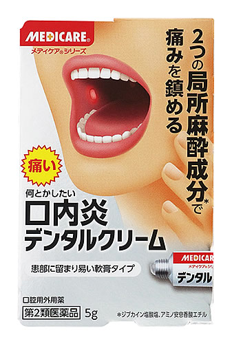 第2類医薬品】森下仁丹 メディケア デンタルクリーム (5g) 口内炎 歯痛