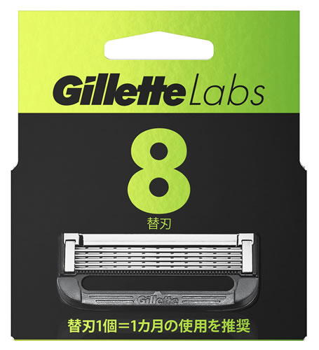 Gillette Labs 替刃 8個入 P&G ジレットラボ 角質除去バー搭載 替刃 (8個) カミソリ 髭剃り P＆G