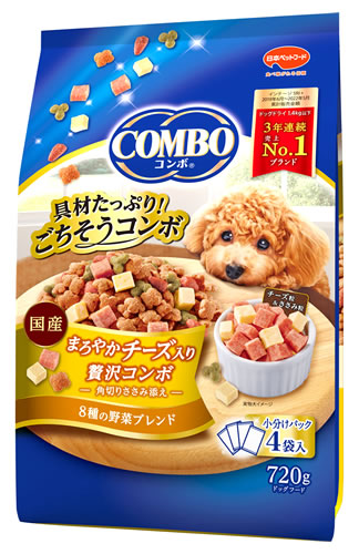 日本ペットフード コンボ ドッグ まろやかチーズ入り (720g) ドッグフード ドライ 成犬用総合栄養食 COMBO｜kusurinofukutaro