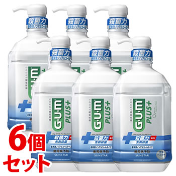 《セット販売》　サンスター ガム・プラス デンタルリンス 低刺激ノンアルコールタイプ (900mL)×6個セット マウスウォッシュ 洗口液 GUM　医薬部外品　送料無料