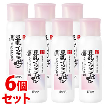 《セット販売》　ノエビア サナ なめらか本舗 薬用リンクル乳液 ホワイト (150mL)×6個セット 豆乳イソフラボン配合　医薬部外品　送料無料｜kusurinofukutaro