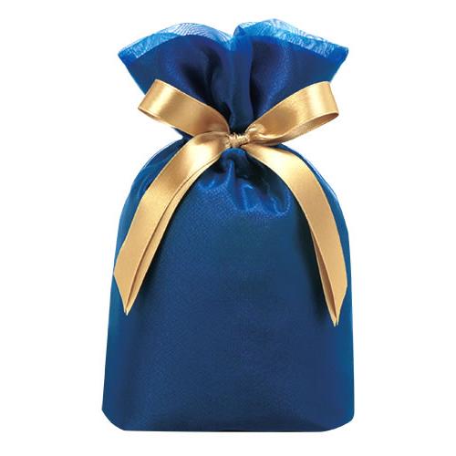 包む 巾着バッグ ブルー オーガンジー Sサイズ IB S T2803S (1枚) ラッピング 誕生日 クリスマス 贈り物｜kusurinofukutaro