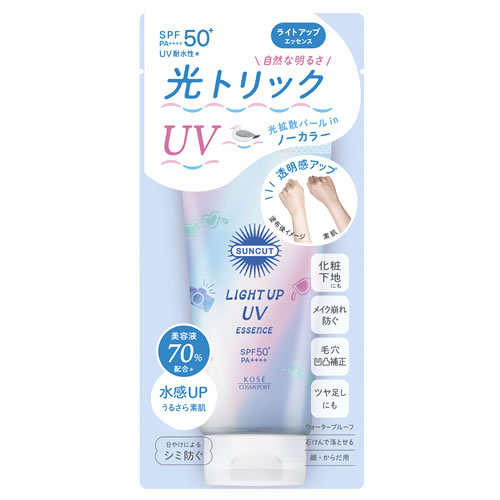 コーセーコスメポート サンカット ライトアップUV エッセンス N (80g) SPF50+ PA++++ 顔 からだ用 日焼け止め 美容液｜kusurinofukutaro