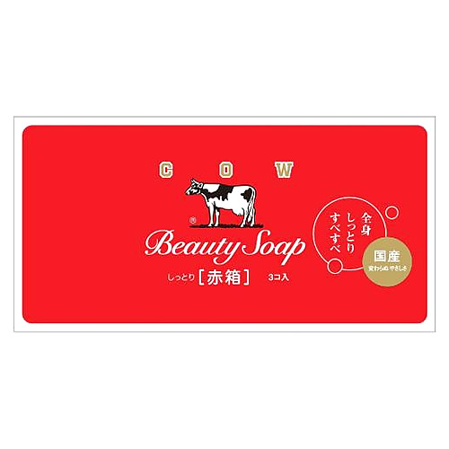 牛乳石鹸 カウブランド 赤箱 (90g×3個) 固形 石鹸 石けん せっけん｜kusurinofukutaro