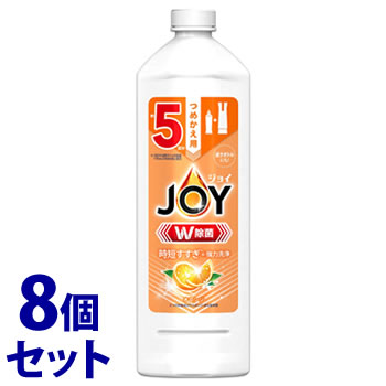 《セット販売》　P&G 除菌ジョイコンパクト オレンジの香り 特大 つめかえ用 (670mL)×8個セット 台所用洗剤 食器用洗剤　P＆G　送料無料｜kusurinofukutaro