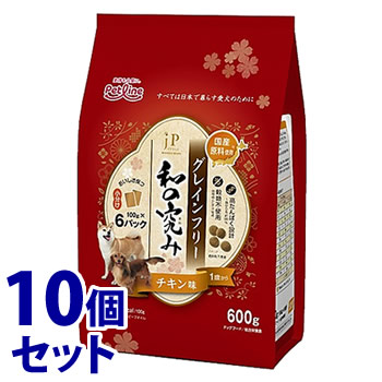 《セット販売》　ペットライン JPスタイル和の究み 小粒 グレインフリー チキン味 1歳から (600g)×10個セット ドッグフード　送料無料｜kusurinofukutaro