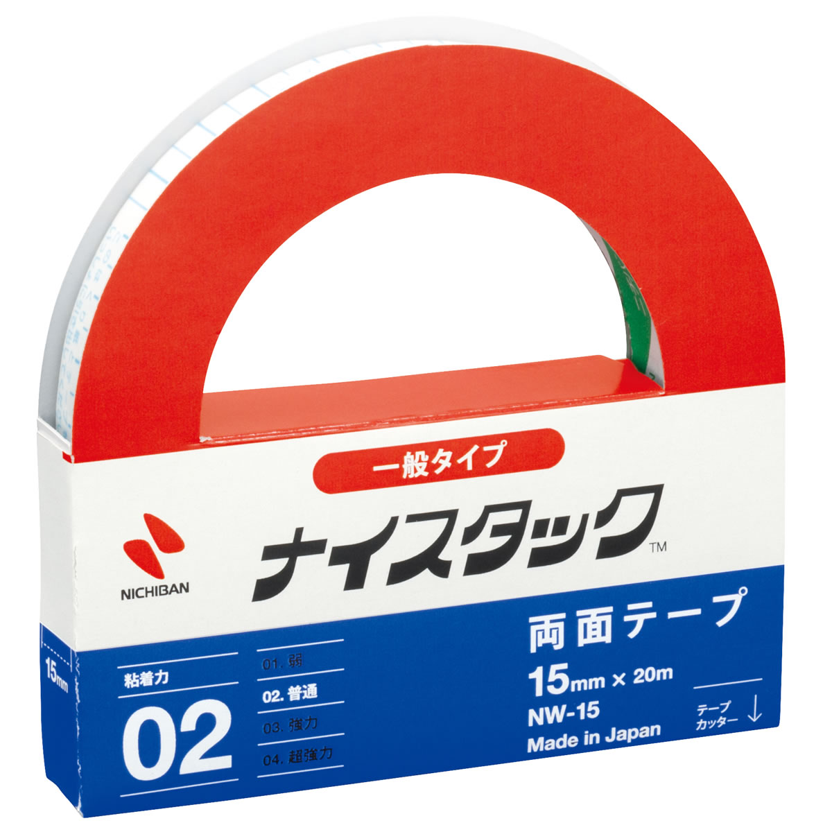 ニチバン ナイスタック 一般タイプ NW-15 (15mm×20m) 両面テープ｜kusurinofukutaro