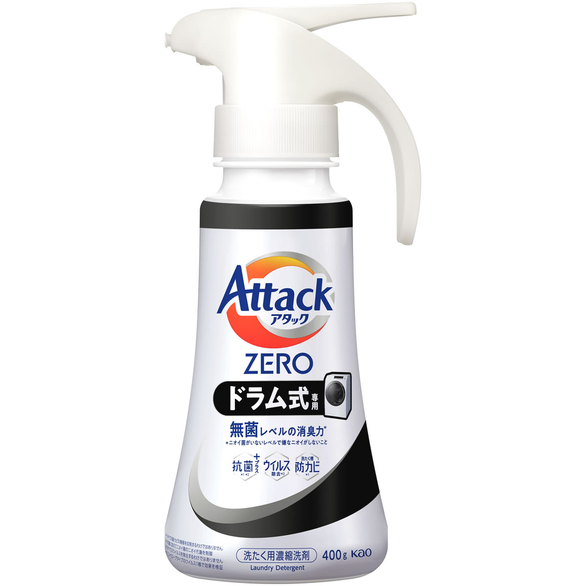 花王 アタックZERO ドラム式専用 ワンハンドタイプ (400g) 洗濯用合成洗剤 液体洗剤 アタックゼロ : 10167320 : くすりの福太郎  - 通販 - Yahoo!ショッピング