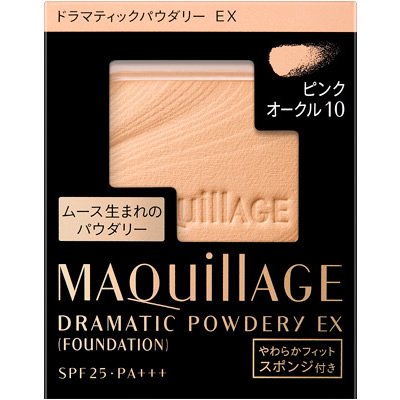 資生堂 マキアージュ ドラマティックパウダリー EX ピンクオークル10 赤みよりでやや明るめ レフィル (9.3g) SPF25 PA+++ ファンデーション｜kusurinofukutaro