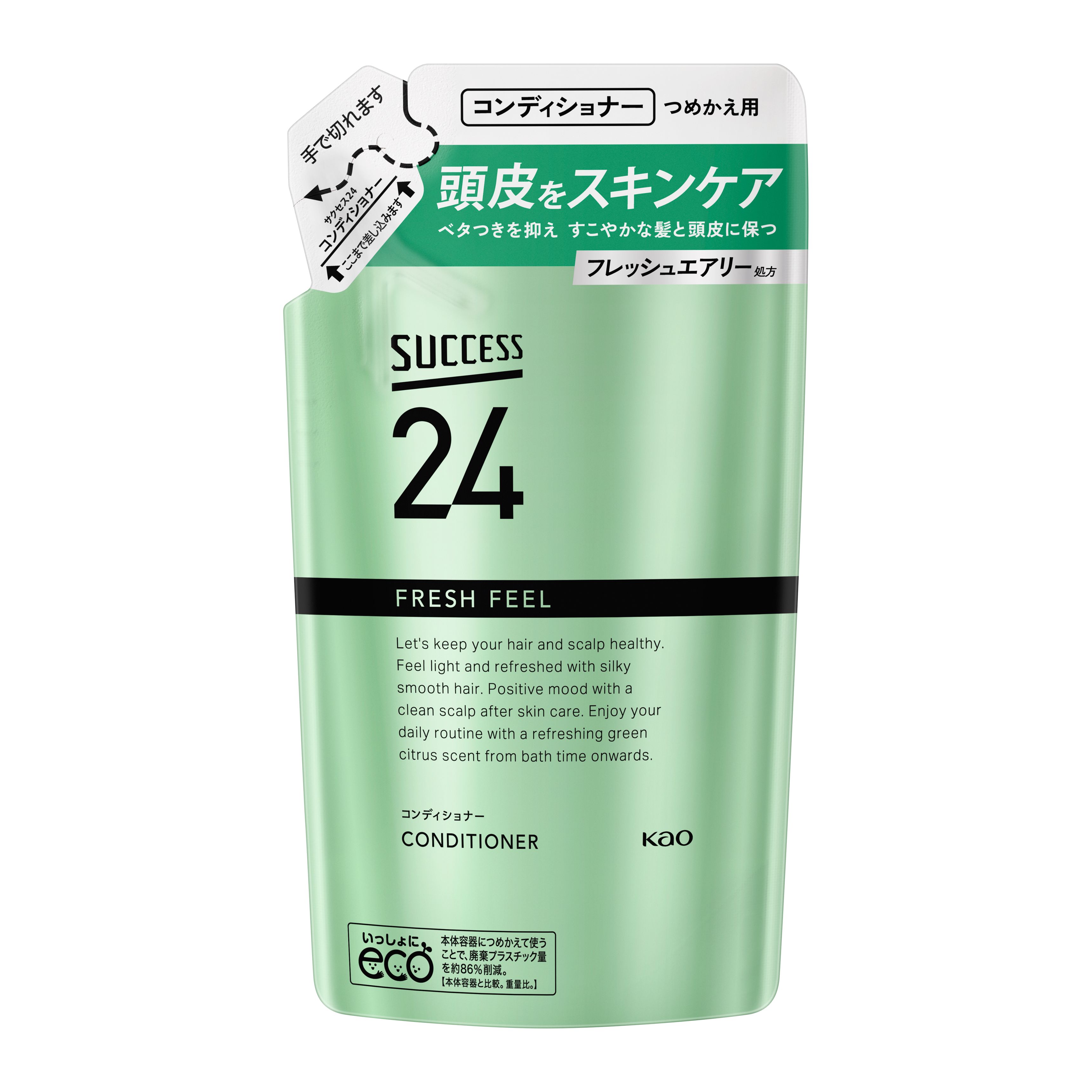 花王 サクセス24 フレッシュフィールコンディショナー つめかえ用 (320mL) 詰め替え用 男性用 メンズコンディショナー