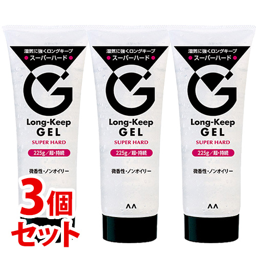Yahoo! Yahoo!ショッピング(ヤフー ショッピング)《セット販売》　マンダム ロングキープジェル スーパーハード （225g）×3個セット 男性用 メンズ ヘアジェル