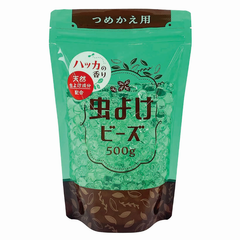 ウエルコ 虫よけビーズII 2 ハッカの香り つめかえ用 (500g) 詰め替え用 玄関 室内用 虫除け 芳香剤 消臭剤 ウエ・ルコ