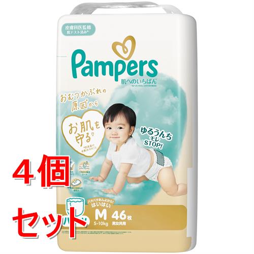 セット販売》 P&G パンパース 肌いちパンツ SJ M はいはい (46枚)×4個