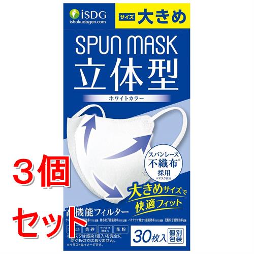 �s�Z�b�g�̔��t ��H���� ISDG�@SPUN�@MASK�@���̌^�@�傫�߁@(30��)×3�Z�b�g�@�z���C�g