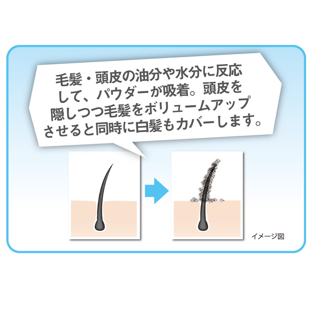 《セット販売》　パウダーレーベル ダークブラウン (4g)×3個セット 薄毛ケア 薄毛隠し ヘアファンデーション　送料無料｜kusurinofukutaro｜05