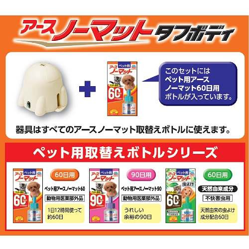 アースペット ペット用 アースノーマット タフボディ セット 60日用 (45mL) 蚊とり　【動物用医薬部外品】 | ブランド登録なし | 02