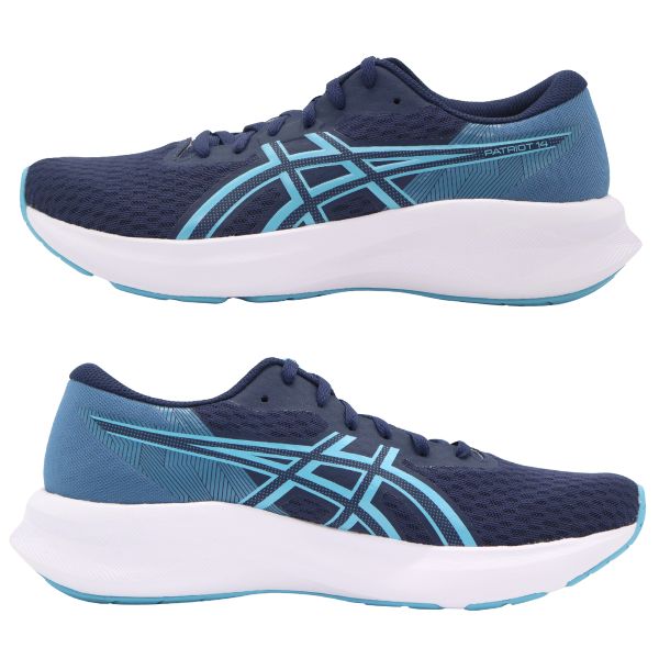 ASICS アシックス スニーカー メンズ 靴 黒 ブラック 青