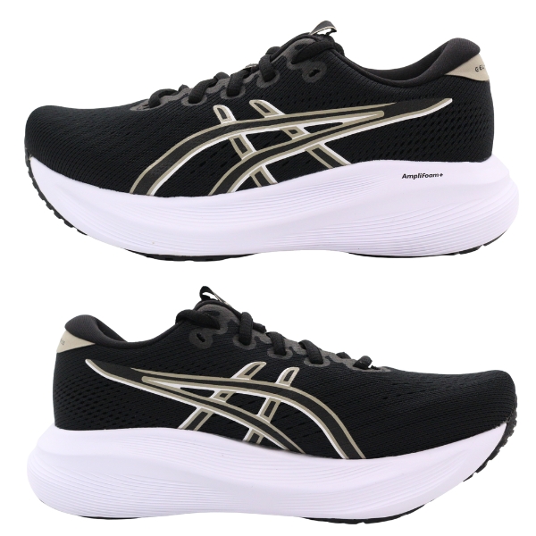 ASICS（アシックス） スニーカー レディース 靴 黒 ブラック 白ソール