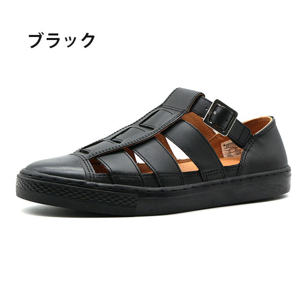 コンバース オールスター グルカサンダル ブラック 28cm レザー CONVERSE（コンバース） オールスター サンダル メンズ 靴 黒 ブラック