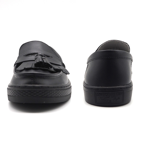 Converse 黒 レザー ローファー タッセル付き コンバース23.5cm CONVERSE（コンバース） ローファー メンズ 靴 黒 ブラック キルト