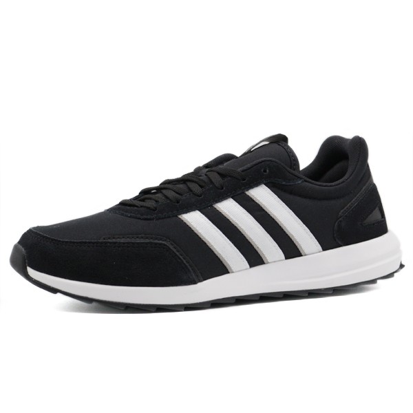 adidas（アディダス） スニーカー メンズ 靴 黒 ブラック グレー 軽量