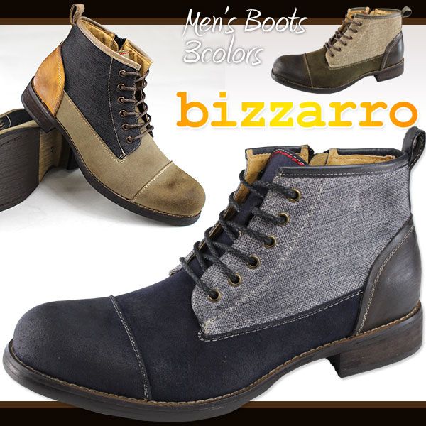 bizzarro BZ12191 ビザロ メンズ ショート ブーツ ミッドカット 