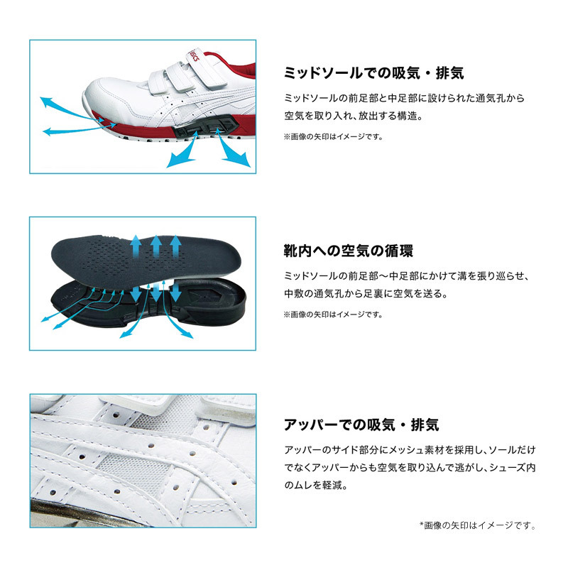 【ネコburn】ASICS WINJOB CP305 AC ホワイト WINJOB(ウィンジョブ) CP305 AC アシックス プロテクティブ