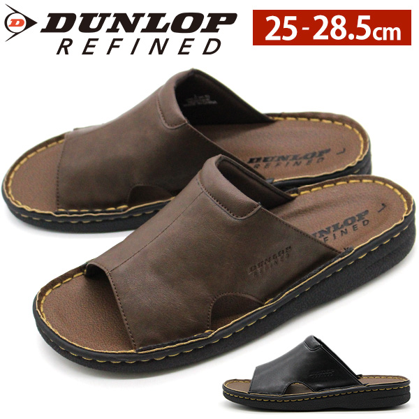 ダンロップ サンダル メンズ 靴 黒 ブラック 茶色 ブラウン コンフォートサンダル 軽量 軽い 歩きやすい ダンロップリファインド DUNLOP REFINED DCS605｜kutsu-nishimura｜03