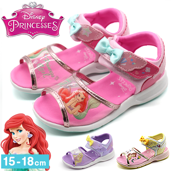 ディズニー サンダル キッズ ジュニア 子供 女の子 靴 ピンク パープル Disney ディズニープリンセス ラプンツェル アリエル ムーンスター moonstar DN C1330 |  | 02