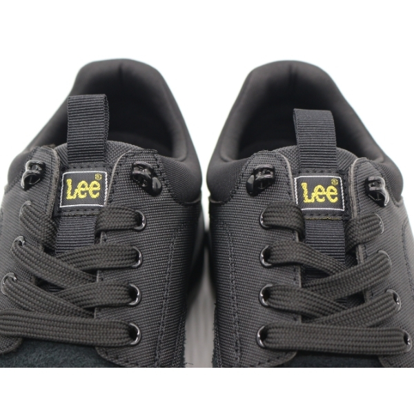 Lee（リー） スニーカー メンズ 靴 黒 ブラック 本革 歩きやすい 履き