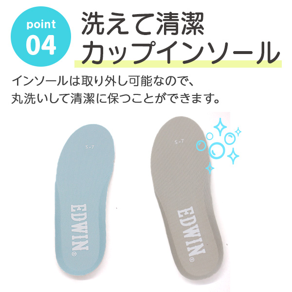 EDWIN エドウィン スニーカー キッズ ジュニア 子供 女の子 靴