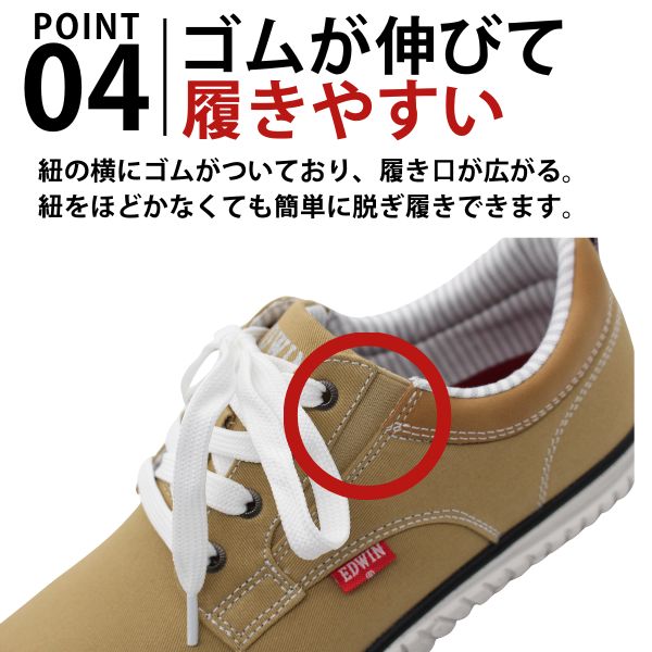 EDWIN（エドウィン） スニーカー メンズ 靴 ネイビー 紺色 ベージュ