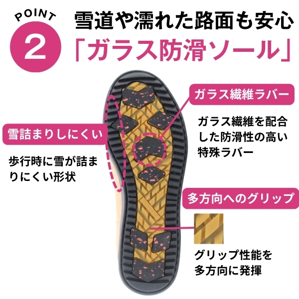 MoonStar（ムーンスター） レディース 靴 ブラック 幅広 4E 滑りにくい